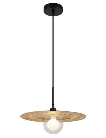Riga lampada a sospensione metallo nero satinato  1x g9 led