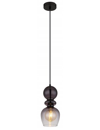 Clarity lampada a sospensione metallo nero satinato  1x e27