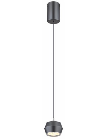 Marthy lampada a sospensione metallo grigio satinato  led