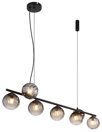 Dallerta lampada a sospensione metallo nero satinato  7x g9 led