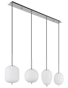 Blacky i lampada a sospensione metallo nichel satinato  4x e14 2