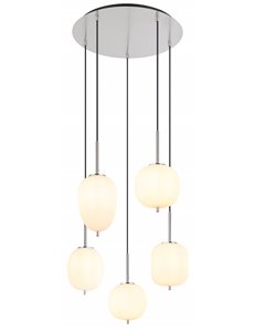 Blacky i lampada a sospensione metallo nichel satinato  5x e14