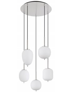 Blacky i lampada a sospensione metallo nichel satinato  5x e14 2