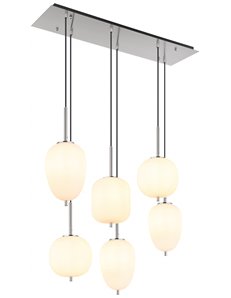 Blacky i lampada a sospensione metallo nichel satinato  6x e14