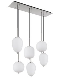 Blacky i lampada a sospensione metallo nichel satinato  6x e14 2