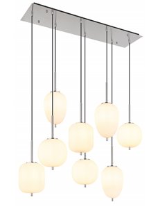 Blacky i lampada a sospensione metallo nichel satinato  8x e14