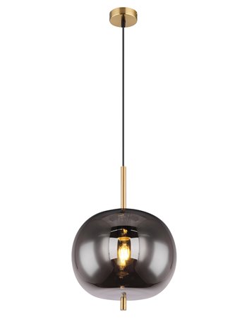 Blacky i lampada a sospensione metallo color ottone  1x e27