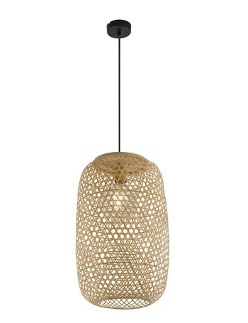 Mirena lampada a sospensione bambù color naturale  1x e27