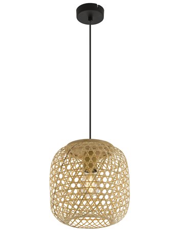 Mirena lampada a sospensione bambù color naturale  1x e27