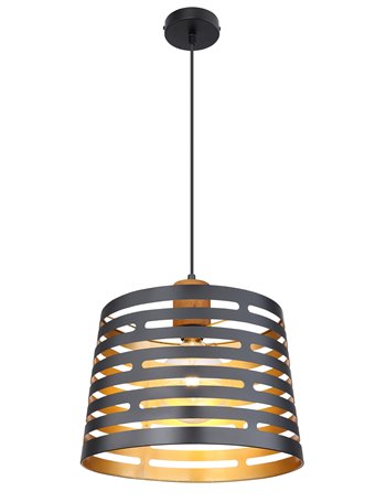 Ablona lampada a sospensione metallo nero satinato  1x e27