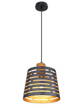 Ablona lampada a sospensione metallo nero satinato  1x e27