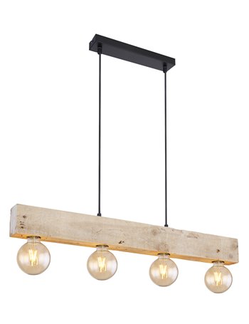 Adalie lampada a sospensione metallo nero satinato  4x e27