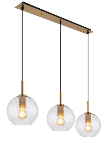 Adara lampada a sospensione metallo color ottone  3x e27