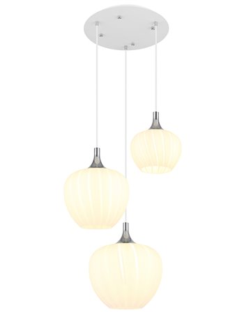 Maxy lampada a sospensione metallo bianco satinato  3x e27