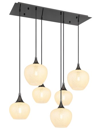 Maxy lampada a sospensione metallo canna di fucile  6x e27