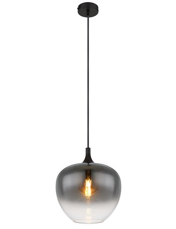 Maxy lampada a sospensione metallo nero satinato  1x e27