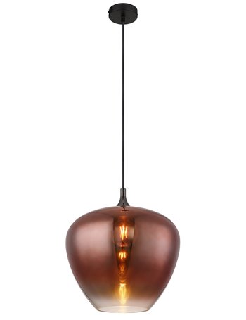 Maxy lampada a sospensione metallo nero satinato  1x e27