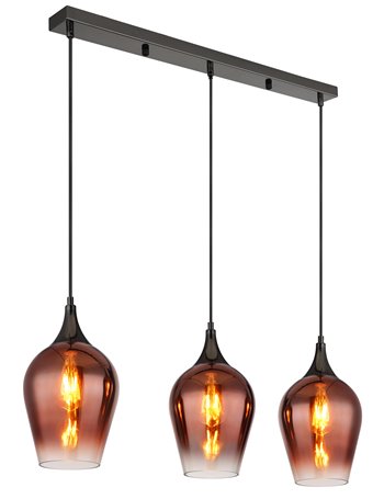 Lavus lampada a sospensione metallo canna di fucile  3x e27