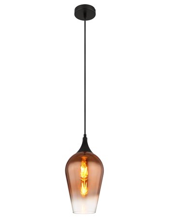 Lavus lampada a sospensione metallo nero satinato  1x e27