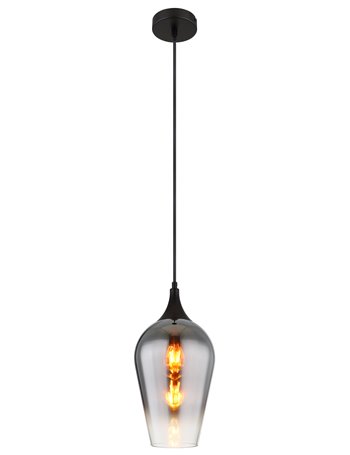 Lavus lampada a sospensione metallo nero satinato  1x e27