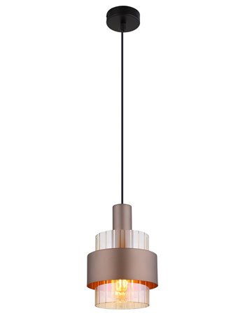 Milley lampada a sospensione metallo nero satinato  1x e27