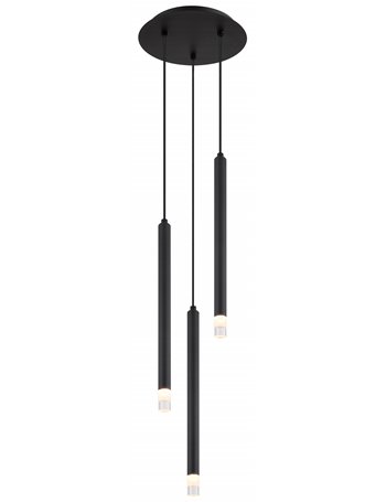 Blake lampada a sospensione metallo nero satinato  3x g9 led