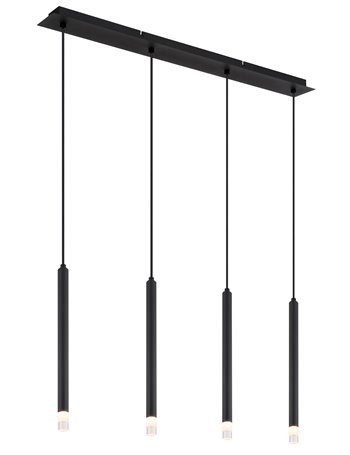 Blake lampada a sospensione metallo nero satinato  4x g9 led