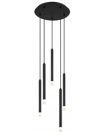 Blake lampada a sospensione metallo nero satinato  5x g9 led