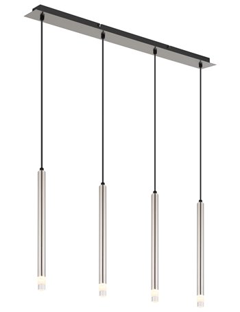 Ryan lampada a sospensione metallo nichel satinato  4x g9 led