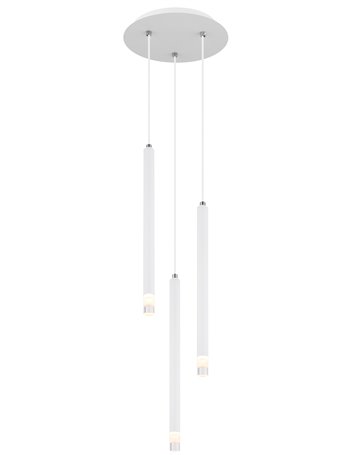 Ryan lampada a sospensione metallo bianco satinato  3x g9 led