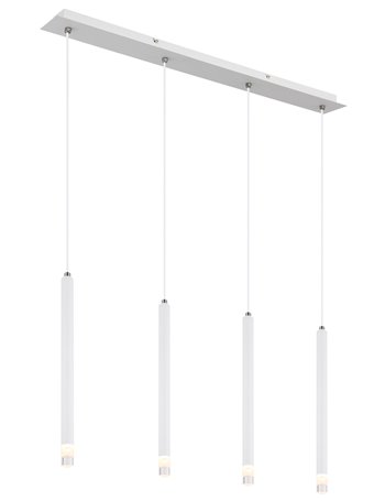 Ryan lampada a sospensione metallo bianco satinato  4x g9 led