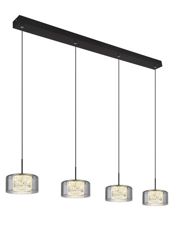 Fogsy lampada a sospensione metallo nero satinato  led