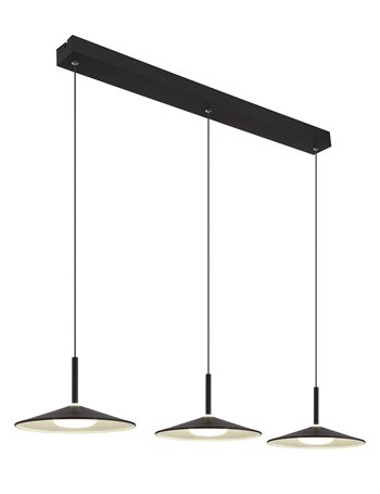 Lampone lampada a sospensione metallo nero satinato  led