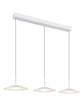 Lampone lampada a sospensione metallo bianco satinato  led