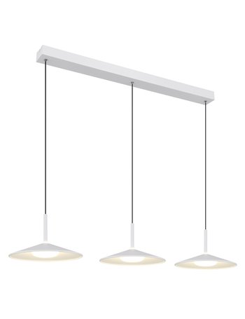Lampone lampada a sospensione metallo bianco satinato  led