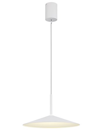 Lampone lampada a sospensione metallo bianco satinato  led