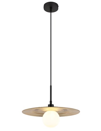 Riga lampada a sospensione metallo nero satinato  1x g9 led