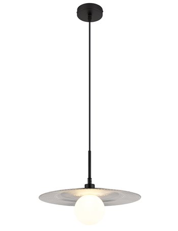 Riga lampada a sospensione metallo nero satinato  1x g9 led