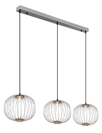 Galway lampada a sospensione metallo nichel satinato  led