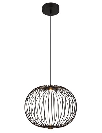 Galway lampada a sospensione metallo nero satinato  led