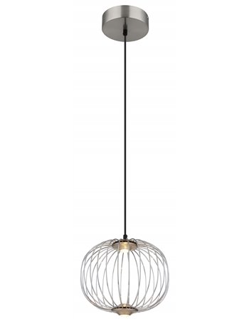 Galway lampada a sospensione metallo nichel satinato  led