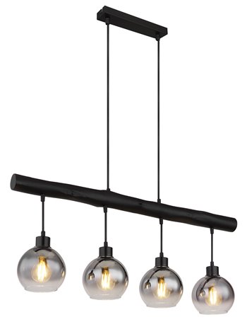 Moitas lampada a sospensione metallo nero satinato  4x e27