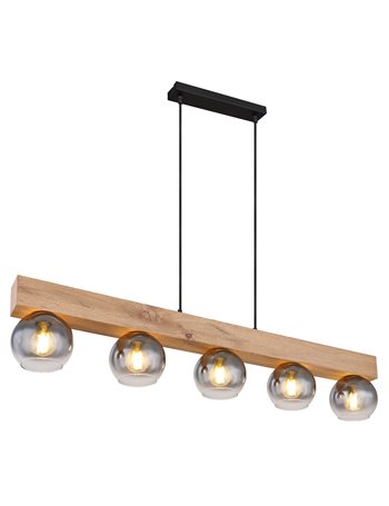 Moitas lampada a sospensione metallo nero satinato  5x e27