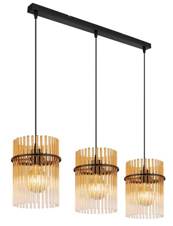 Gorley lampada a sospensione metallo nero satinato  3x e27