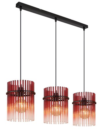Gorley lampada a sospensione metallo nero satinato  3x e27