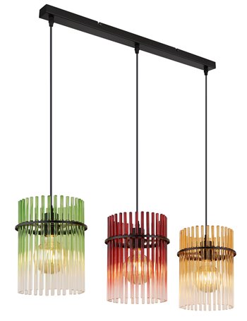 Gorley lampada a sospensione metallo nero satinato  3x e27
