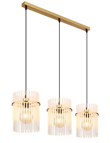 Gorley lampada a sospensione metallo color oro satinato  3x e27