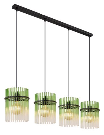 Gorley lampada a sospensione metallo nero satinato  4x e27