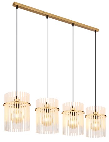 Gorley lampada a sospensione metallo color oro satinato  4x e27