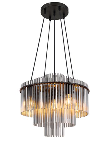 Gorley lampada a sospensione metallo nero satinato  5x e27